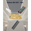 Kompletny zestaw - Taśma LED COB 48V 3000k IP67 10m + zasilacz, sterownik, pilot